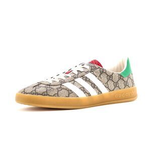 Gucci | Shoes | Gucci X Adidas Womens Gazelle Sneakers Gg Coated Canvas  Brown Green White | Poshmark
